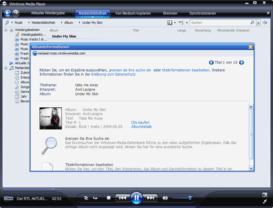 Windows Media Player 11 Beta ruft Medieninformationen ab