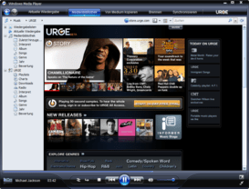 Windows Media Player 11 Beta mit URGE