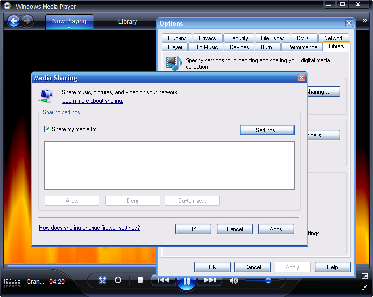 Windows Media Player 11 Beta 2 - Media Sharing