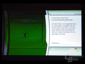 Benutzeroberfläche - Xbox Live Jugendschutz