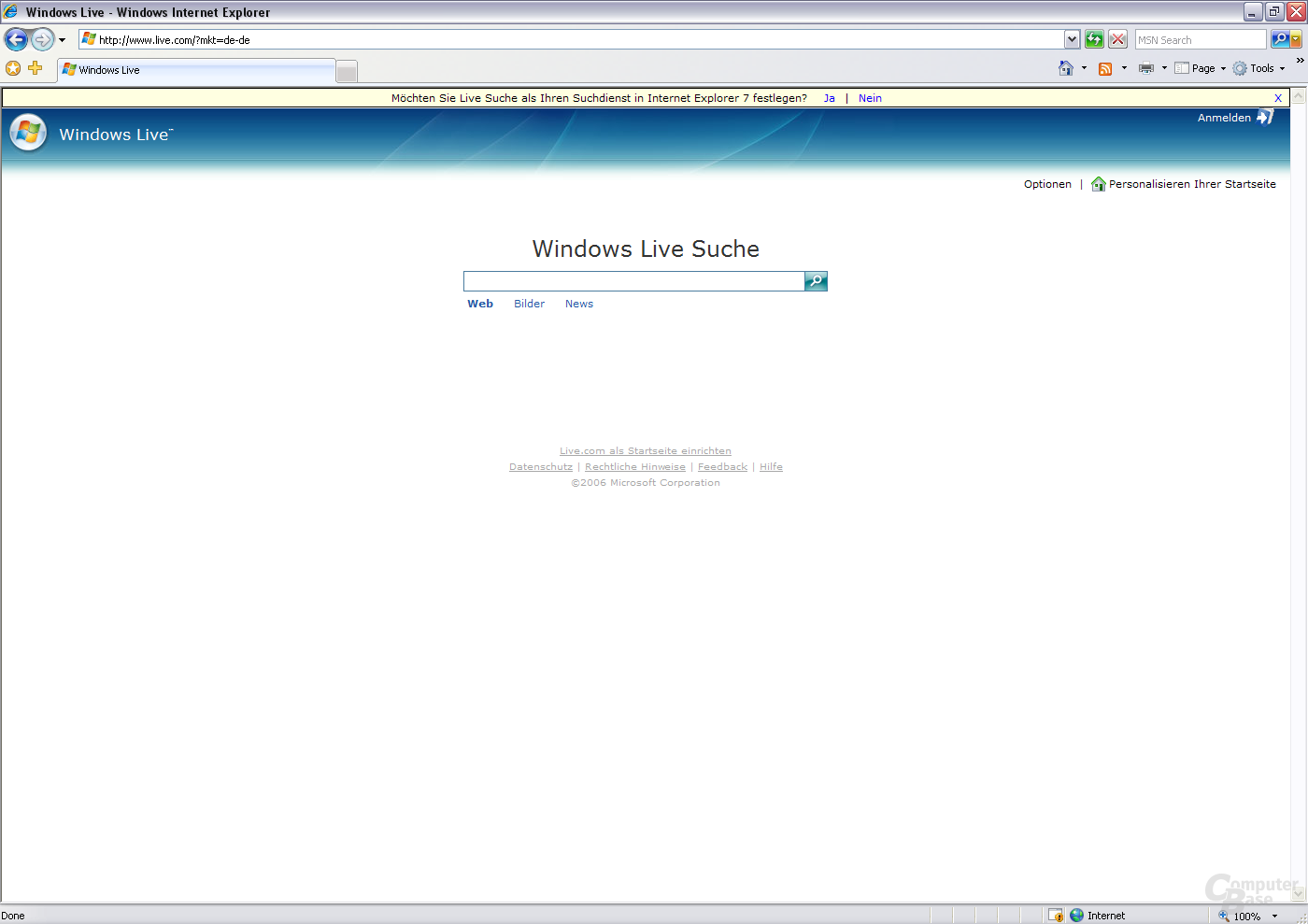 Microsoft Live Suche