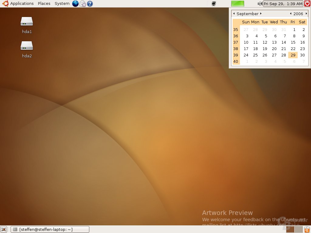 Ubuntu Edgy Eft Beta – Kalender