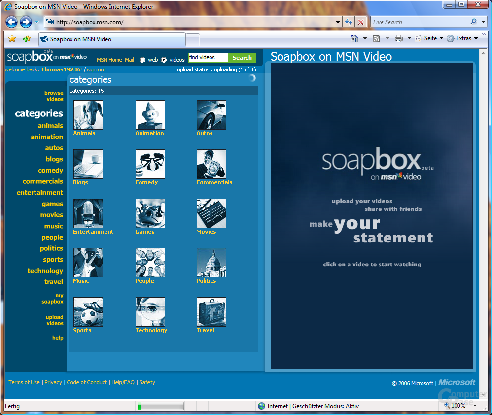 Microsoft MSN Soapbox - 11.10.2006
