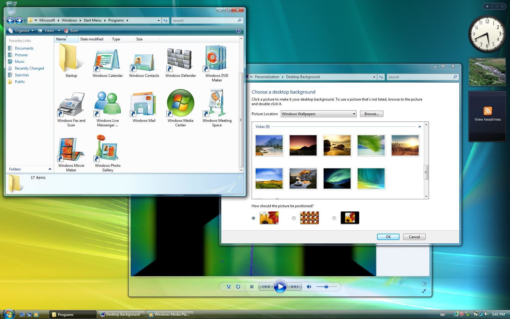 Windows Vista Build 5840 mit neuen Icons und Hintergründen