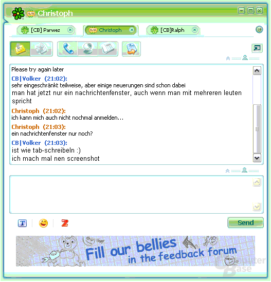 ICQ 6 Preview - „Tabbed Messaging“