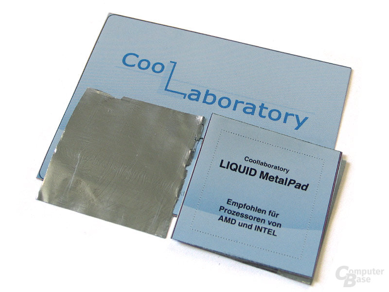 MetalPad für CPU: 38 x 38 mm für AMD, 30 x 30 mm für Intel auszuschneiden