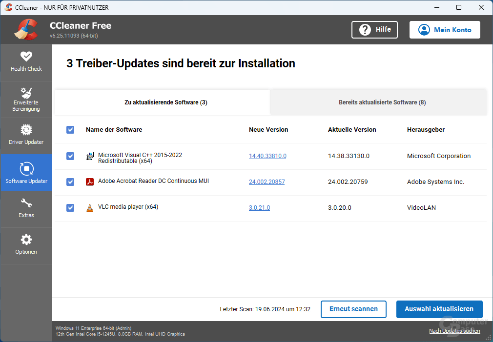 CCleaner – Software Updater