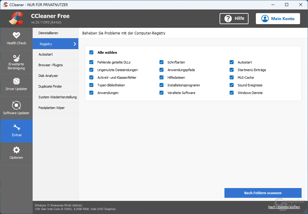CCleaner – Registry