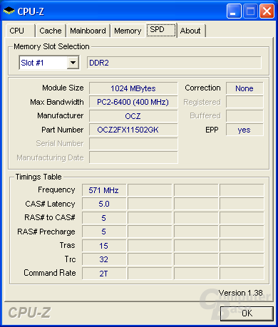 OCZ XLC CPU-Z SPD