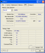 OCZ XLC CPU-Z SPD