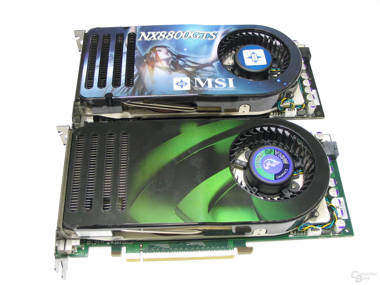 GeForce 8800 GTS (oben) vs 8800 GTS 320MB (unten)