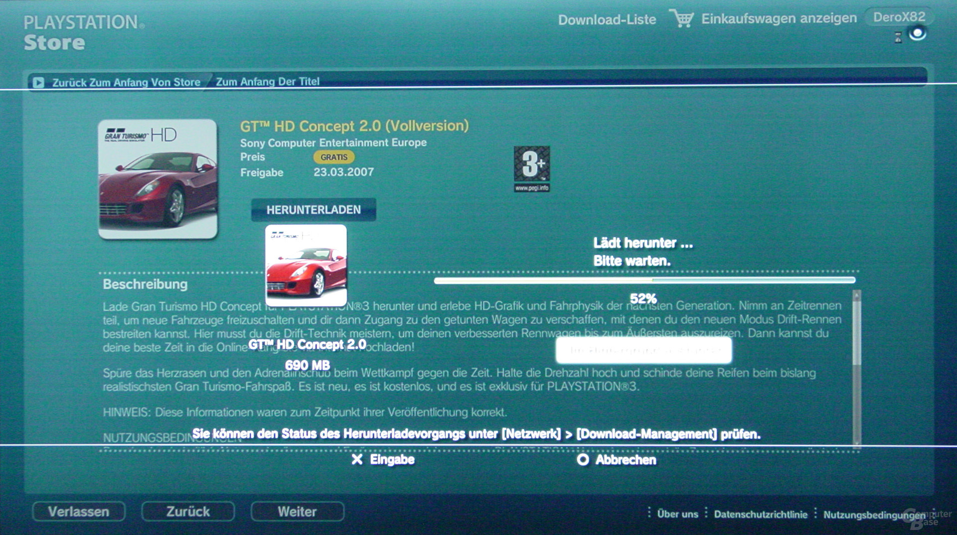 Demo im PlayStation Store herunterladen und installieren