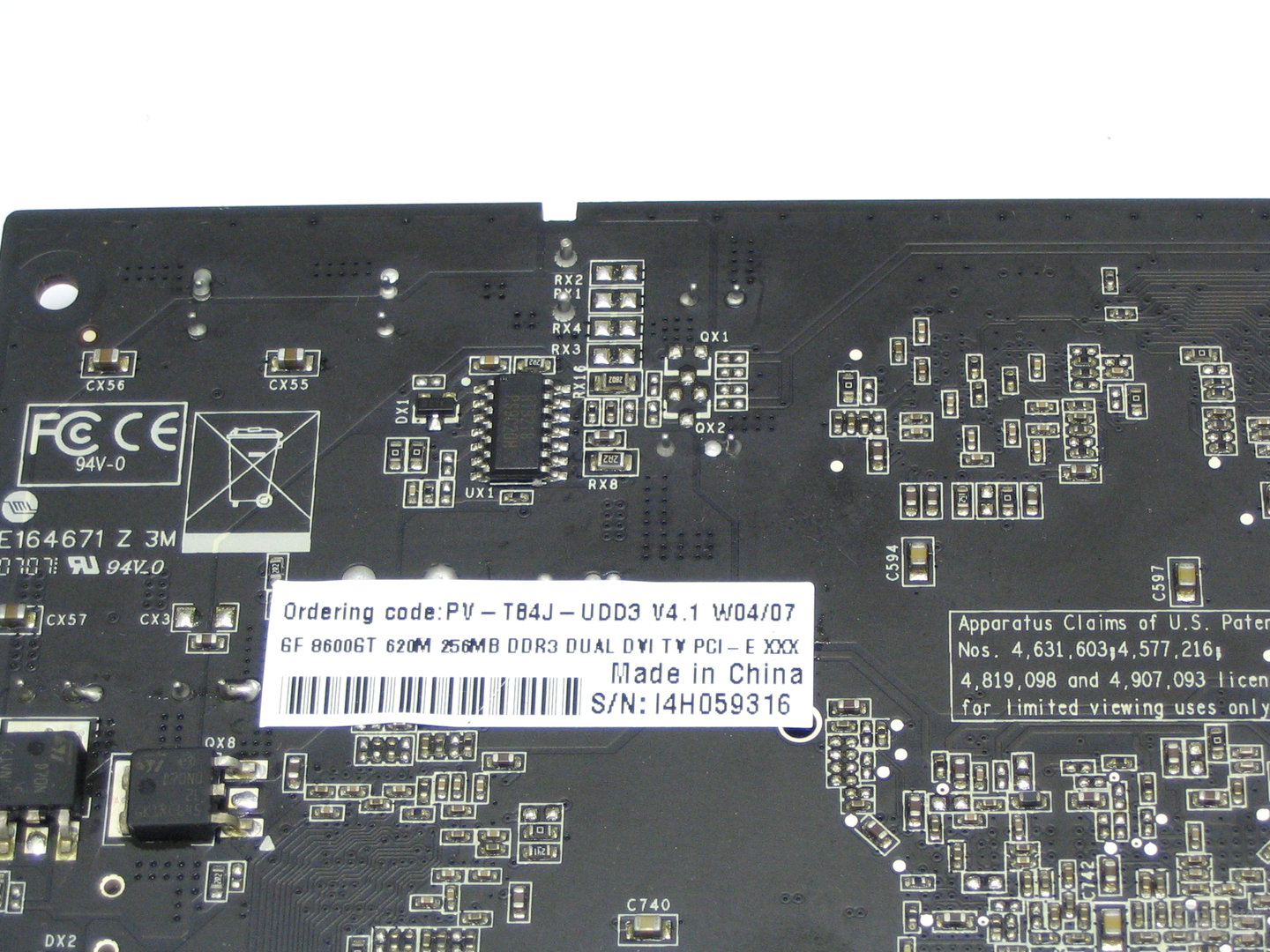XFX GeForce 8600 GT XXX Aufkleber