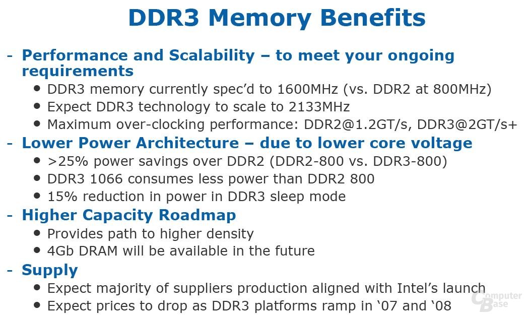 Vorteile von DDR3