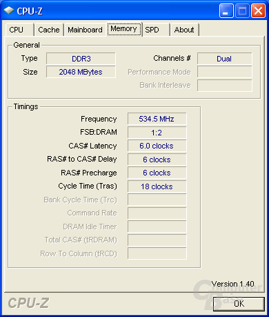 CPU-Z RAM – DDR3-1066