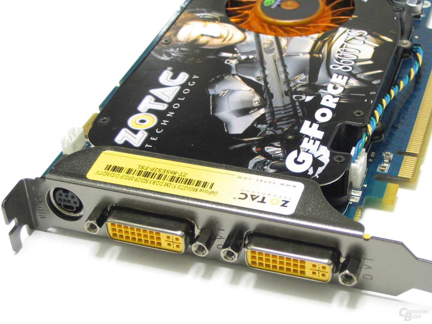 GeForce 8600 GTS 512 Slotblech