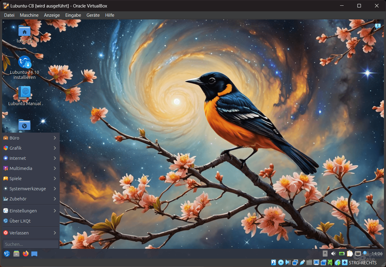 Oracle VM VirtualBox – Lubuntu 24.10 unter Windows 11