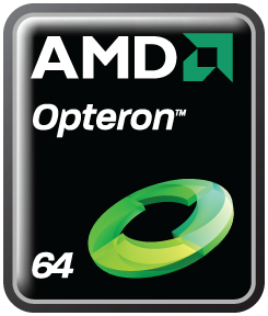 Neues Logo der AMD Opteron mit vier Kernen