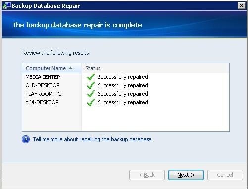 Windows Home Server Backup Wiederherstellung