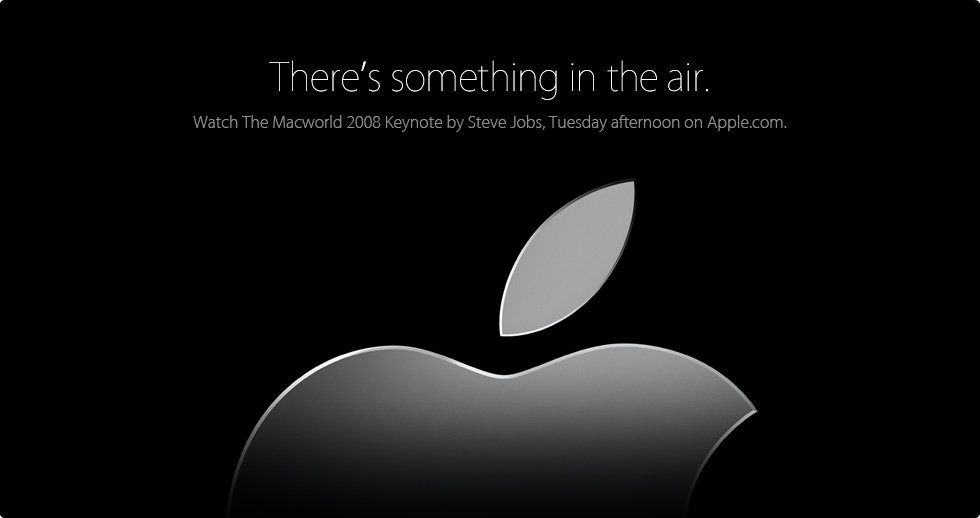 Apple MacWorld-Banner auf Apple.com.