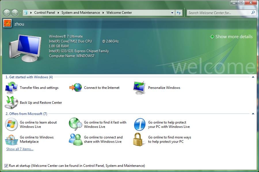 Windows 7 (Vienna) Milestone 1 – Quelle: Thinknext.net