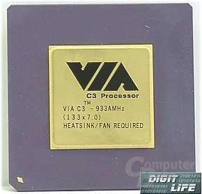 Der VIA C3-Prozessor mit 933 Mhz Takfrequenz
