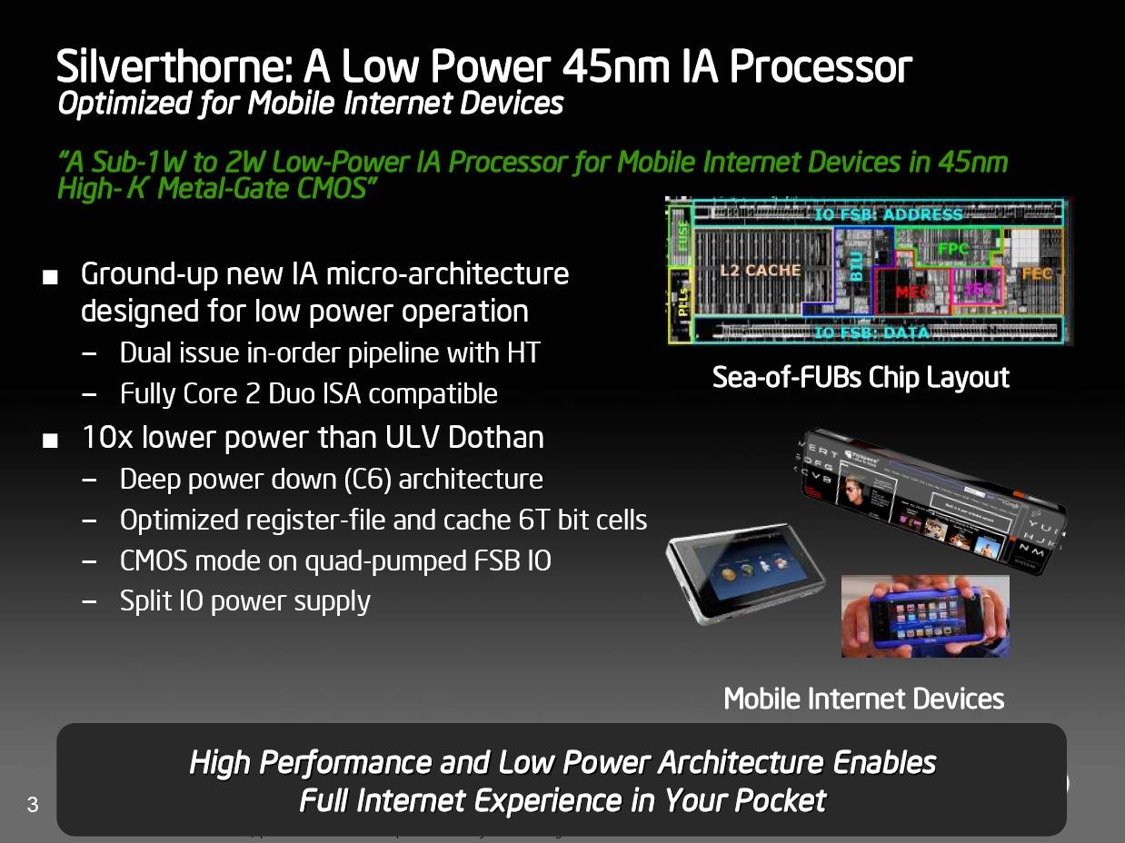 Intel Silverthorne – 1 bis 2 Watt Verbrauch und bis zu 2 GHz Prozessortakt