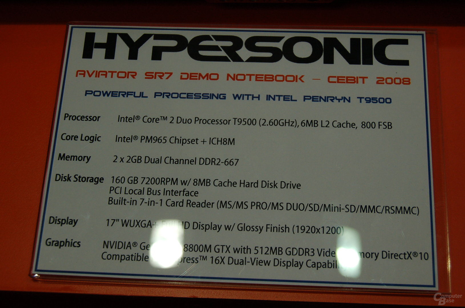 Technische Daten Hypersonic Aviator SR7