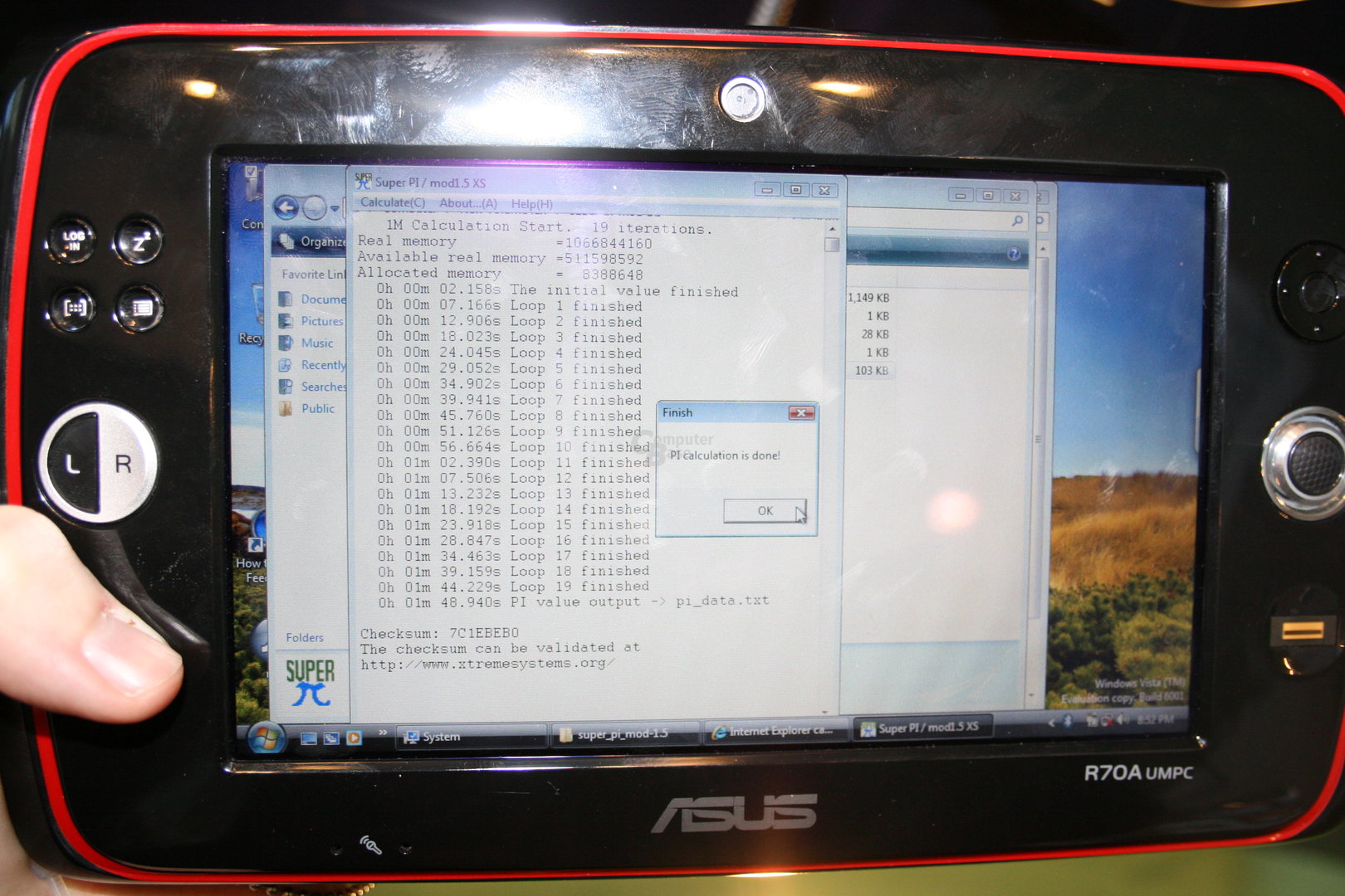 Asus R70A UMPC mit 1,6 GHz Intel Atom-Prozessor (Codename: Silverthorne)