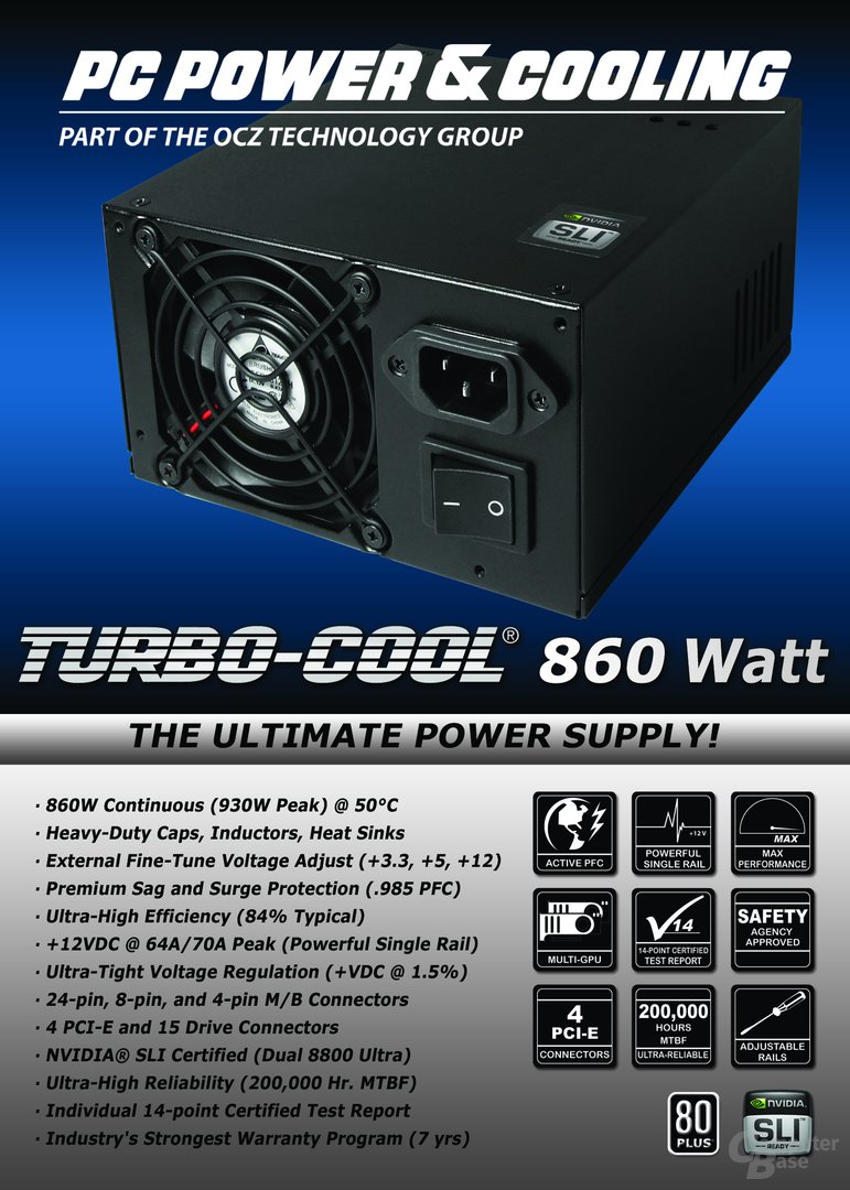 PC Power & Cooling Turbo-Cool 860
