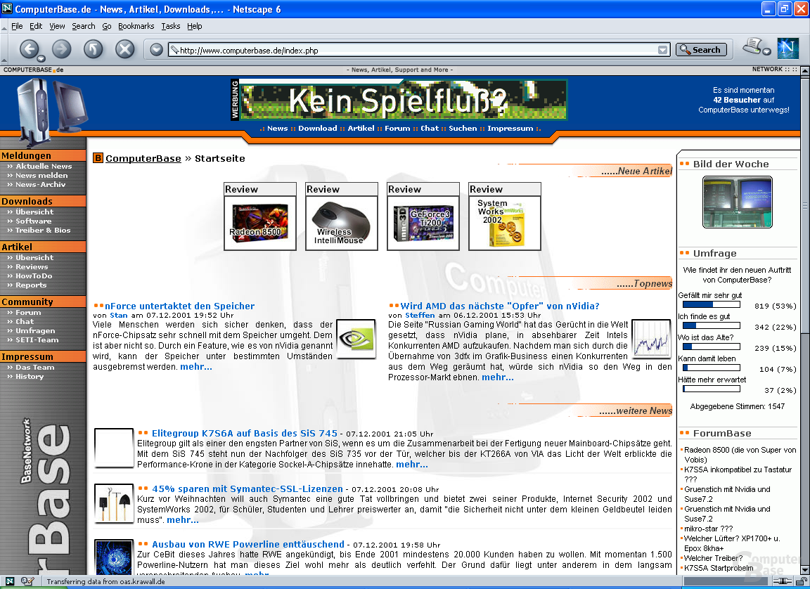 ComputerBase in Netscape 6.2.1