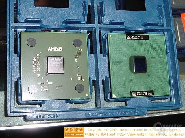 Athlon XP Grün vs. Intel Pentium 3