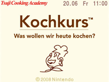 „Kochkurs: Was wollen wir heute kochen?“ für Nintendo DS