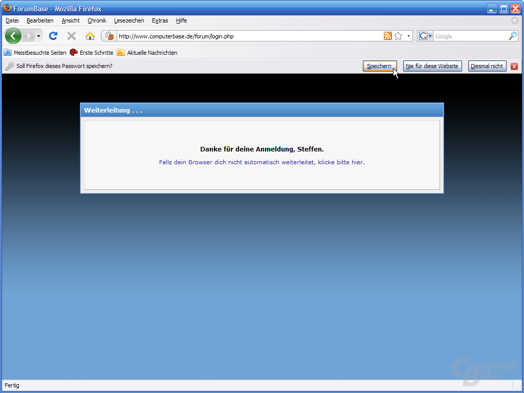 Firefox 3 – Passwort speichern