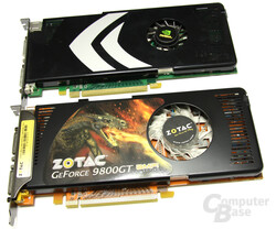 GeForce 9800 GT und GeForce 8800 GT