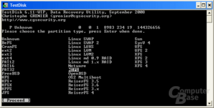 Partitionstyp NTFS hinzufügen