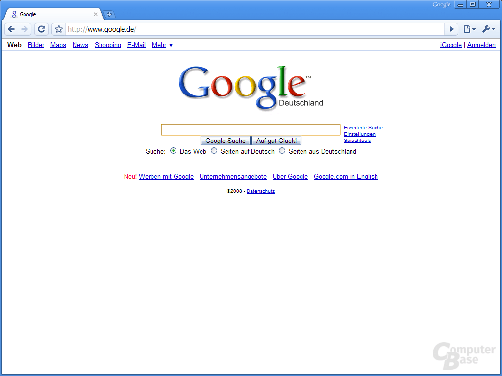 Google Chrome – Google.de