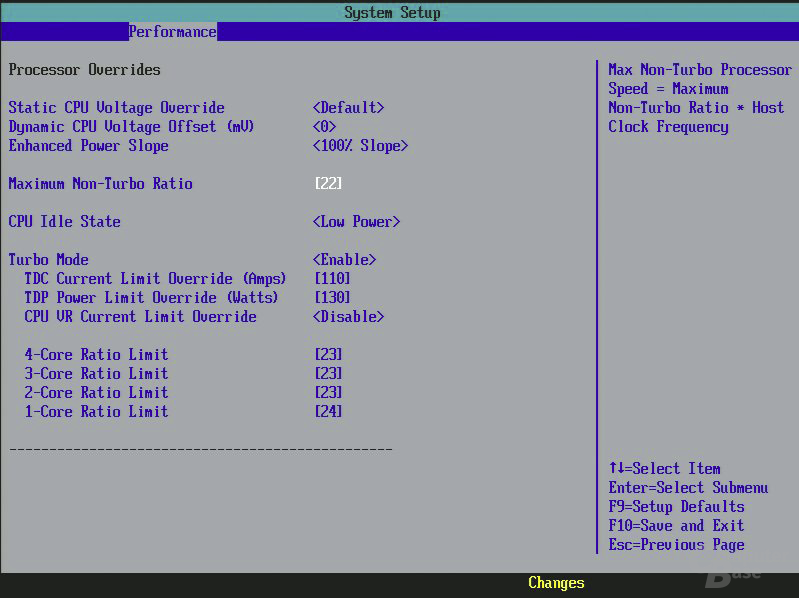 Turbo-Mode-Einstellungen beim Core i7-965 XE für die Simulation eines i7-940