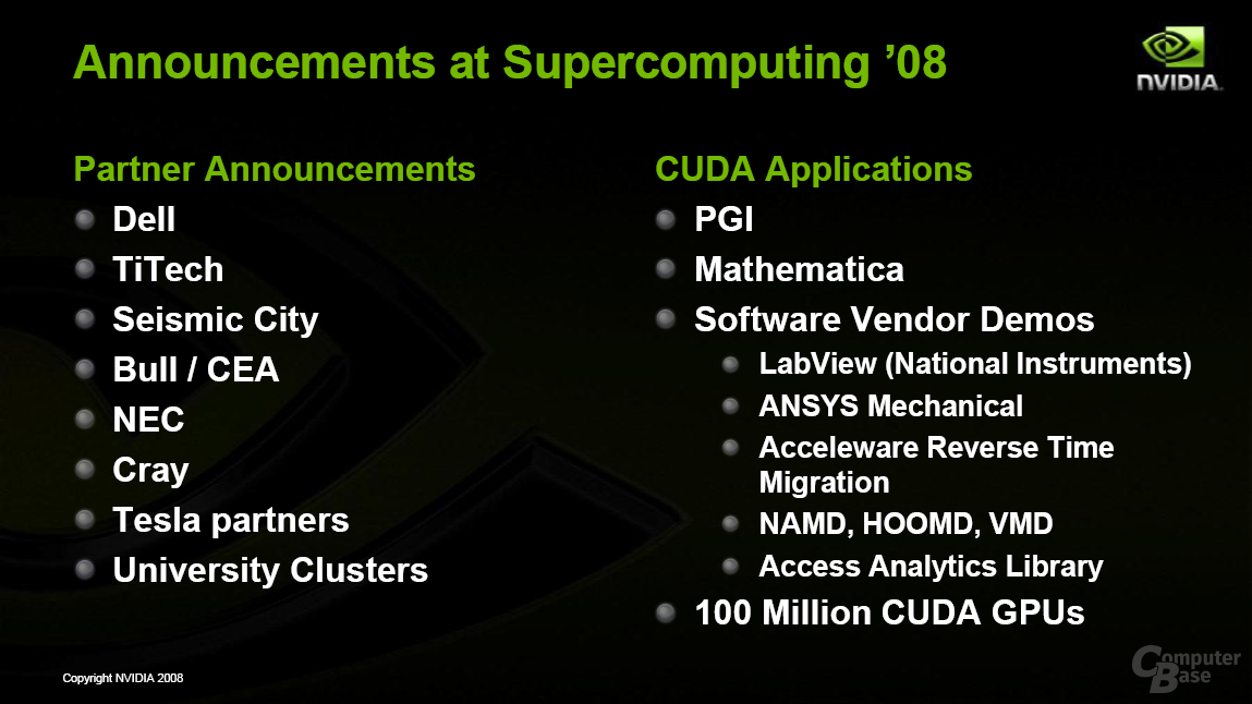 Nvidia Tesla Personal Supercomputer