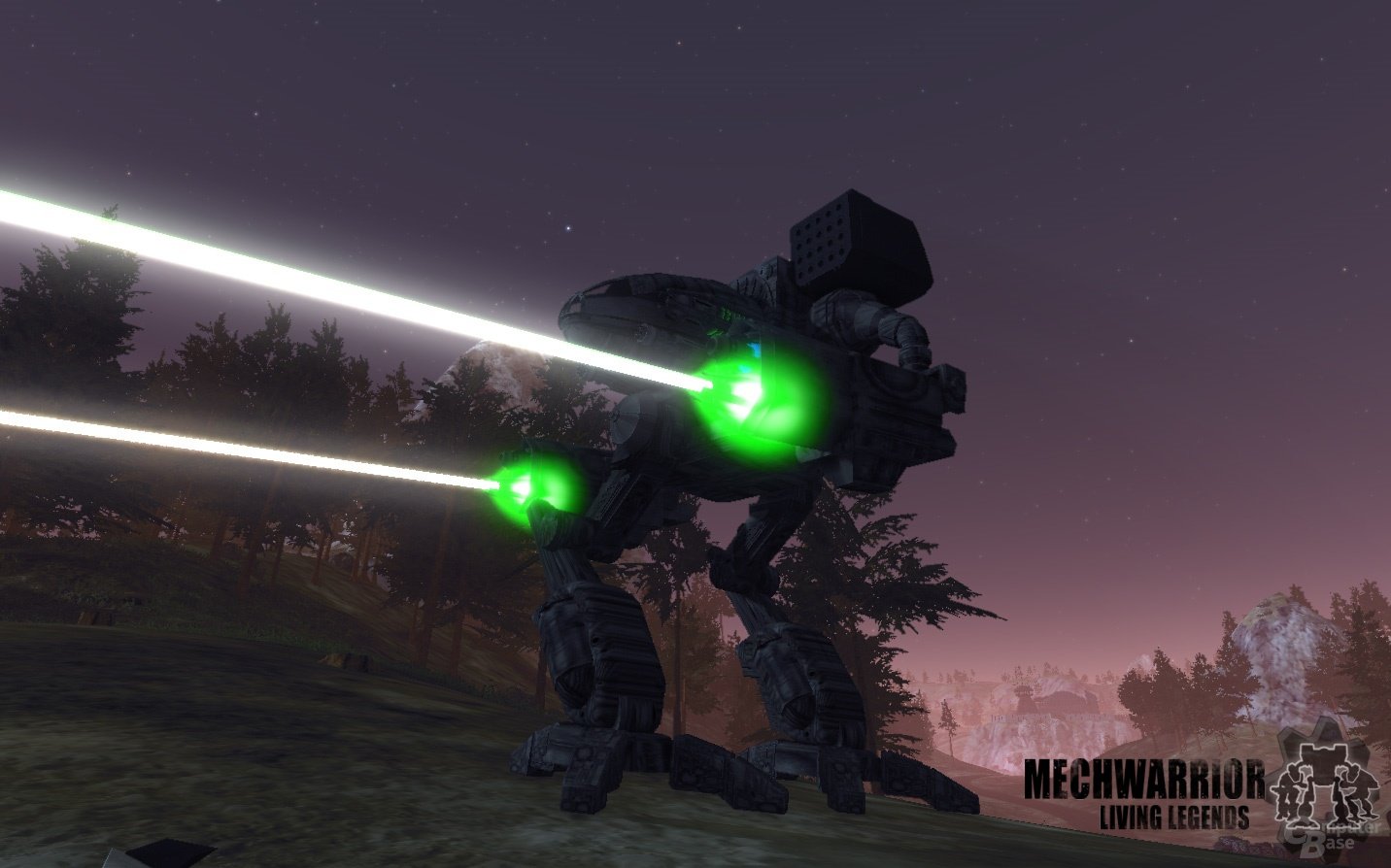 Mech vom Typ Madcat (Clan) auf der Map ClearCut