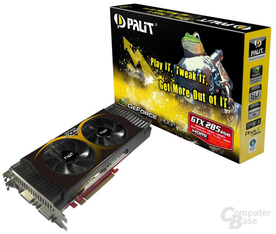Palit GeForce GTX 285 mit 1 und 2 GByte Speicher