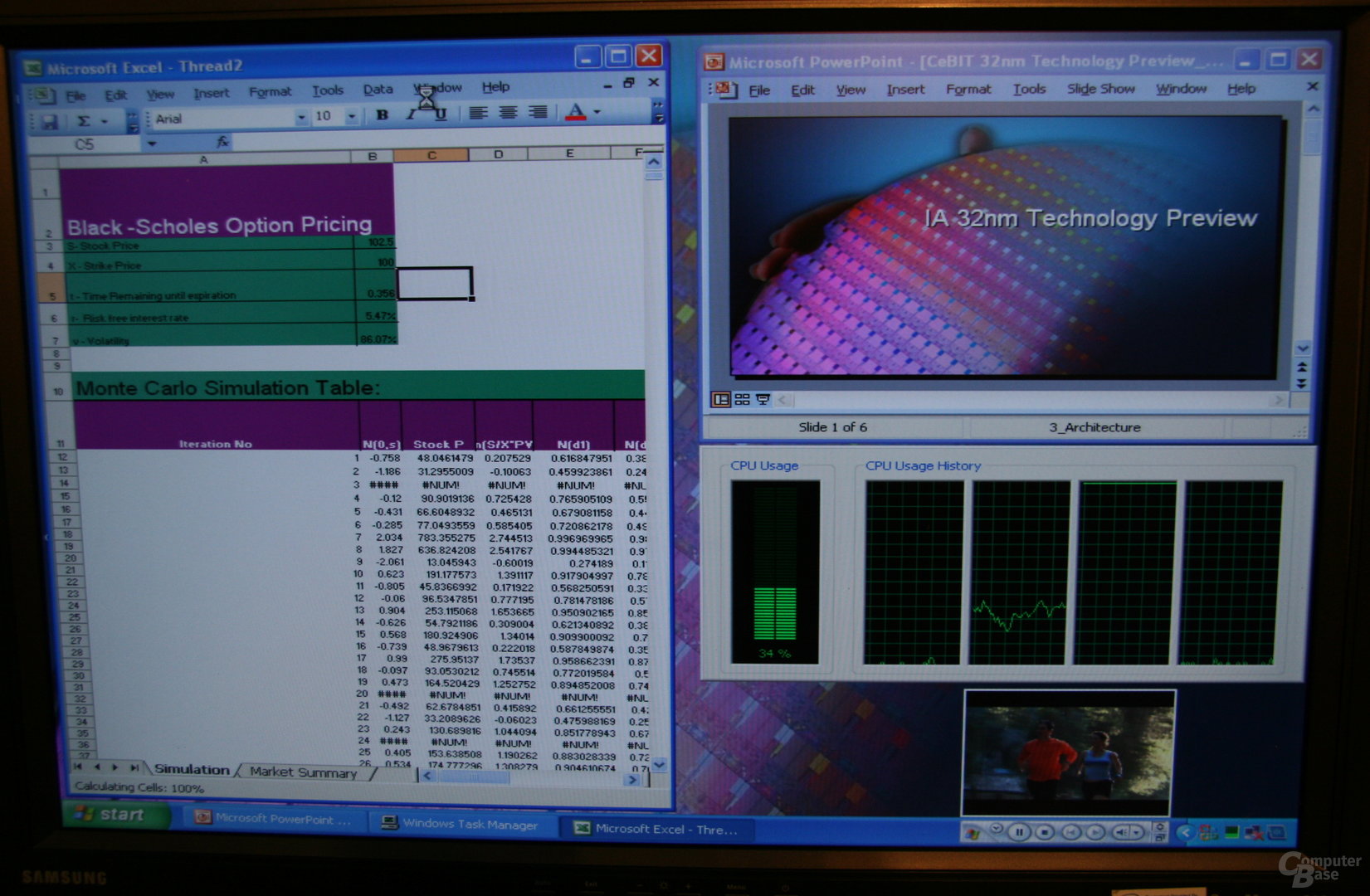 32-nm-CPUs während Intels Pressekonferenz auf der CeBIT 2009