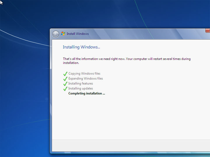 Windows 7 Build 7068: Interaktives Setup