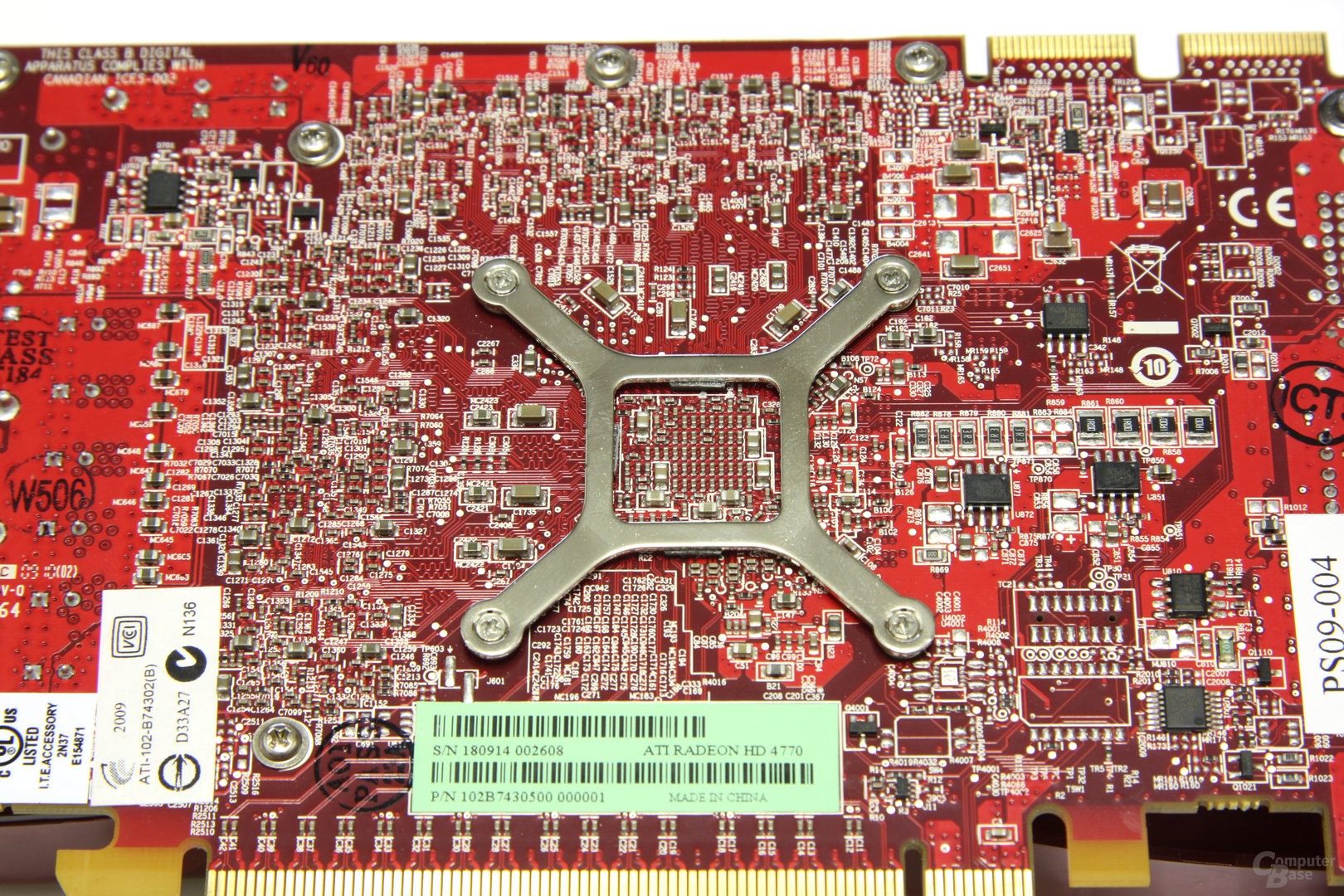 Radeon HD 4770 GPU-Rückseite