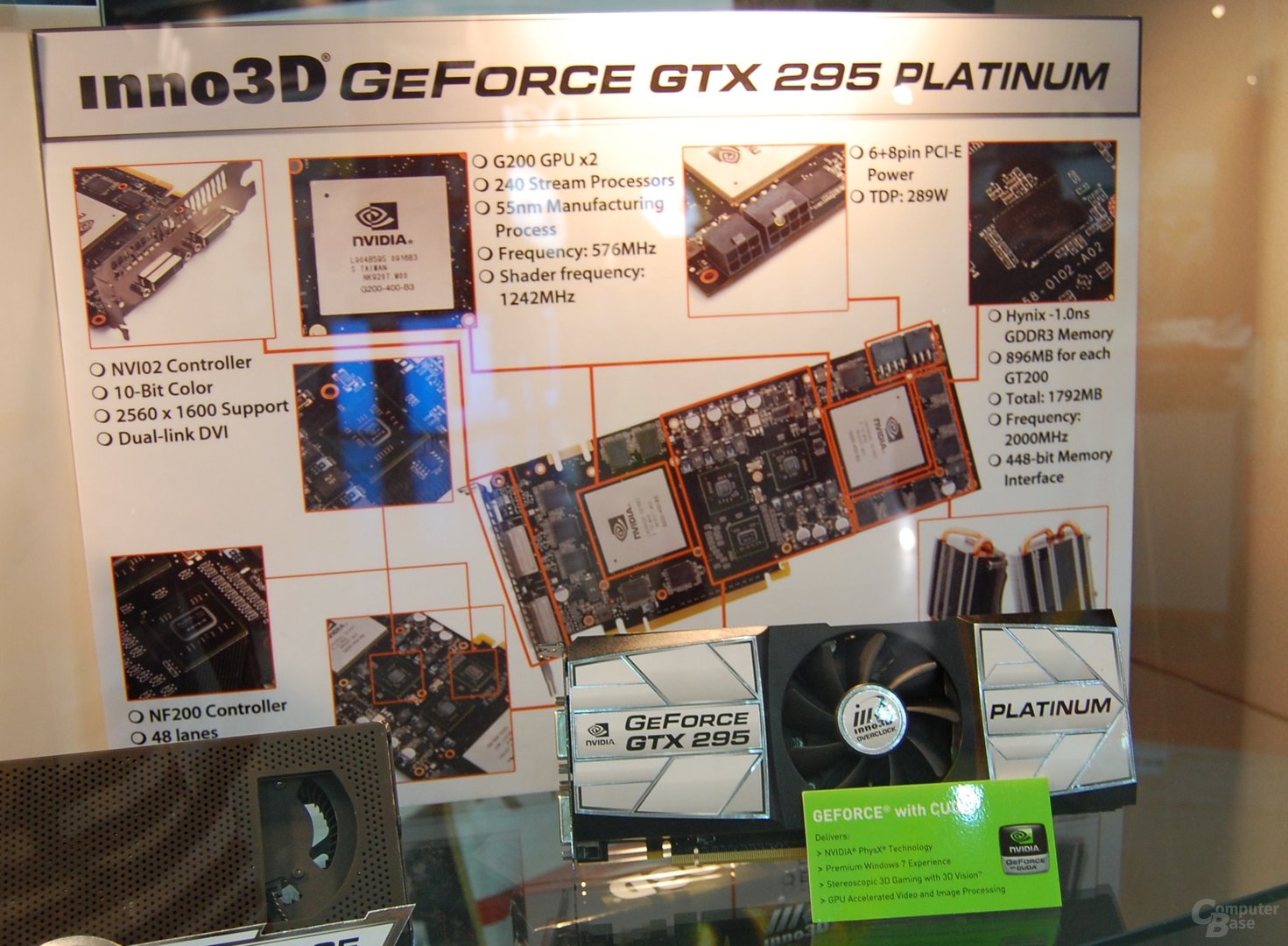Inno3D GeForce GTX 295 Platinum mit nur einem PCB