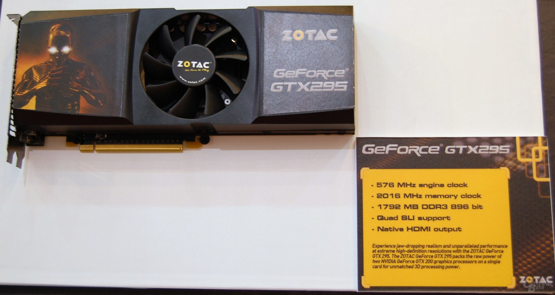 Zotac GeForce GTX 295 mit nur einem PCB