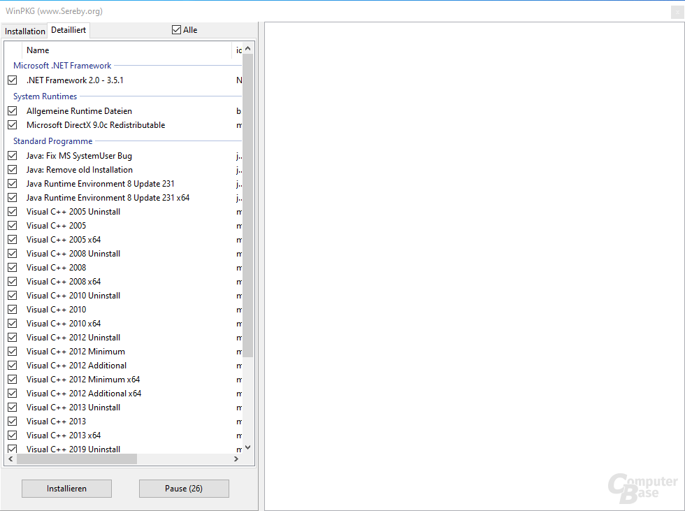 All in One Runtimes – Detailliert