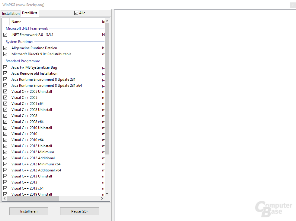 All in One Runtimes – Detailliert