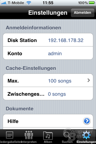 Synology DS Audio für iPhone und iPod touch