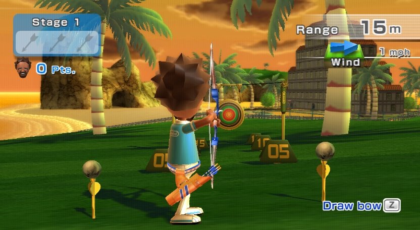 Wii Sports Resort - Bogenschießen